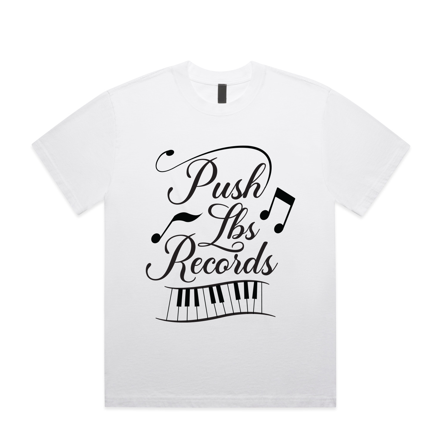 "Push Lbs Records-Piano Keys" Short Sleeve Tee